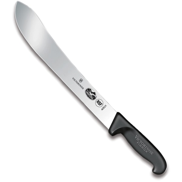 Swiss Army Brands Victorinox 40531 Kitchen Fibrox Pro Black Butcher - Straight, 12In Blade - VIC-5.7403.31