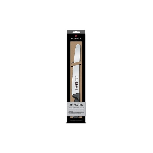 Swiss Army Brands 47547.Us2 Kitchen Fibrox Pro Bread 100.25In Curved, Serrated Blade, 10.5In Width At Handle Black - VIC-5.2933.26-X9