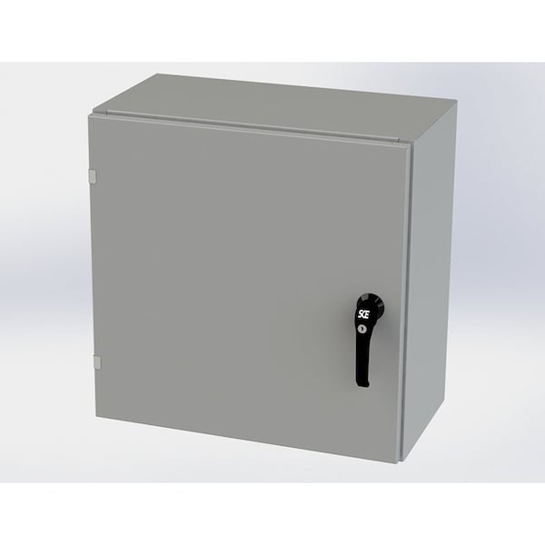 Saginaw Control & Engineering Carbon Steel Electrical Enclosures, 24 in H, 12 in D, 24 in W, NEMA 3R, 4, 12, 13, Hinged - SCE-24EL2412LPPL