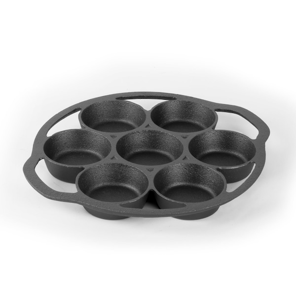 Commercial Chef Cast Iron Biscuit Pan, Pre-seasoned Cast Iron Cookware for Muffins & Scones - CHCI4129