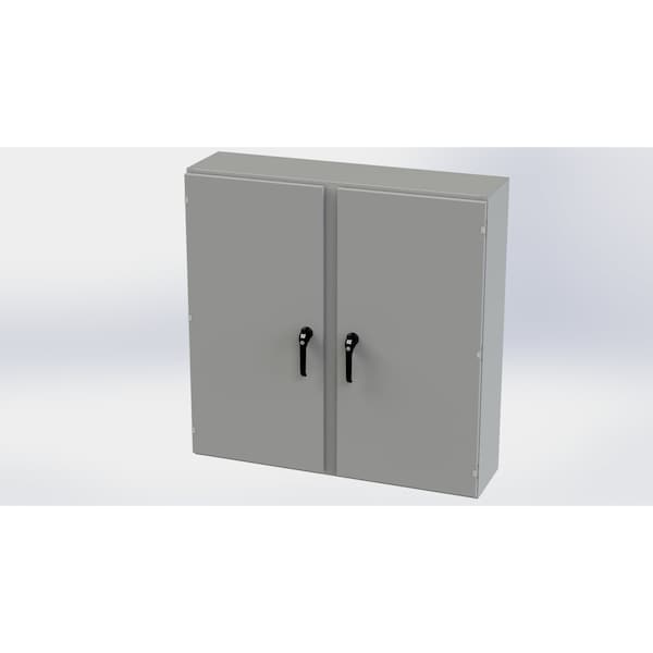 Saginaw Control & Engineering Carbon Steel Electrical Enclosures, 48 in H, 12 in D, 48 in W, NEMA 3R, 4, 12, 13, Hinged - SCE-48EL4812WFLP