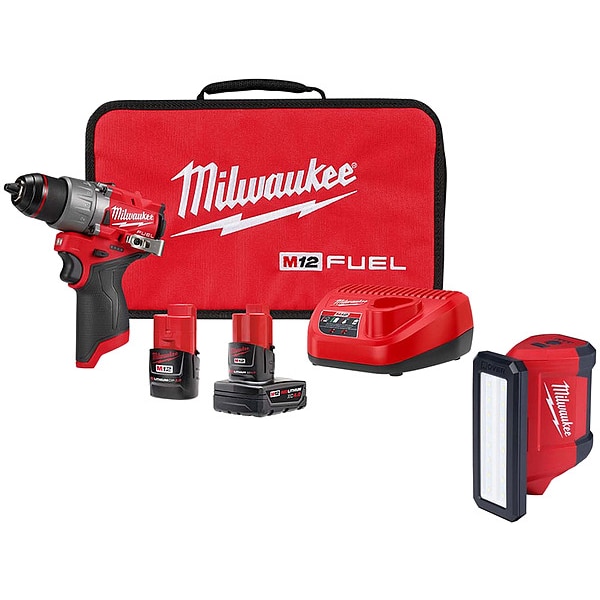 Milwaukee Tool Combo Kit and Flood Light, 12V DC - 3403-22, 2367-20