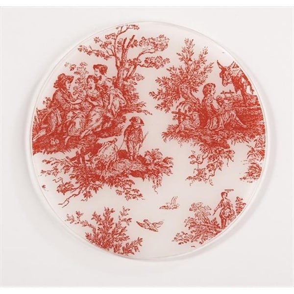 Andreas Andreas JO-154 Toile Red Round Silicone Mat Jar Opener - Pack of 3 trivets - JO-154