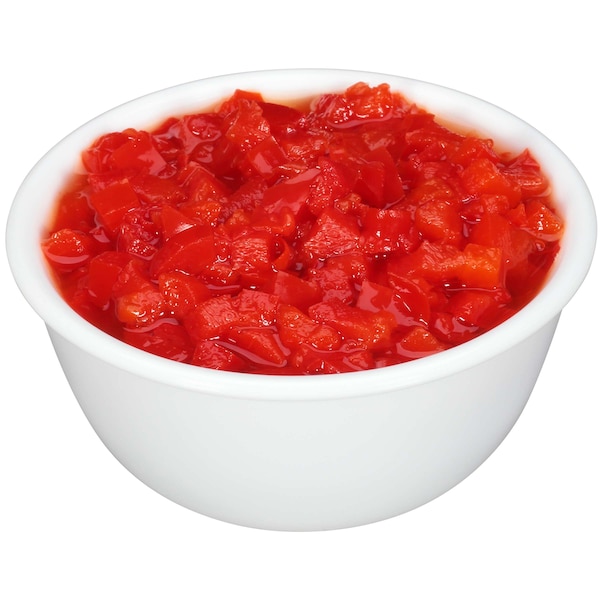 Dunbar Diced Unpeeled Pimientos, Paquete de 24 - 07084211240001