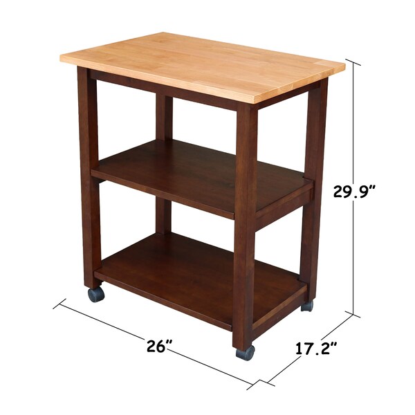 International Concepts Microwave Cart, Cinnamon/Espresso - WC58-185