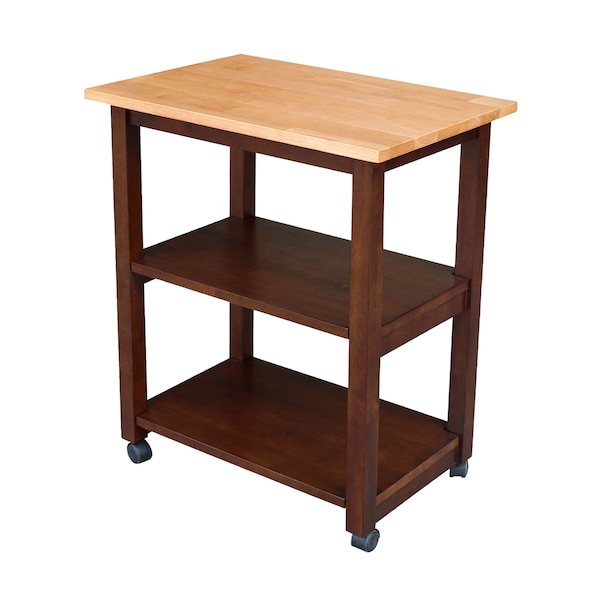 International Concepts Microwave Cart, Cinnamon/Espresso - WC58-185