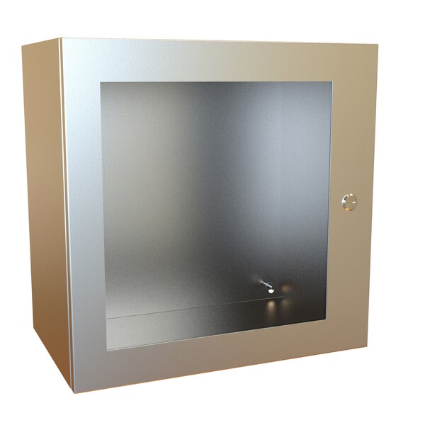 Hammond Stainless Steel Electrical Enclosures, 20 in H, 12 in D, 20 in W, NEMA 4X, Hinged - EN4SD202012WSS