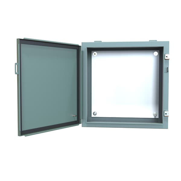 Hammond Steel Electrical Enclosures, 20 in H, 8 in D, 20 in W, NEMA 12, Hinged - 1418D8