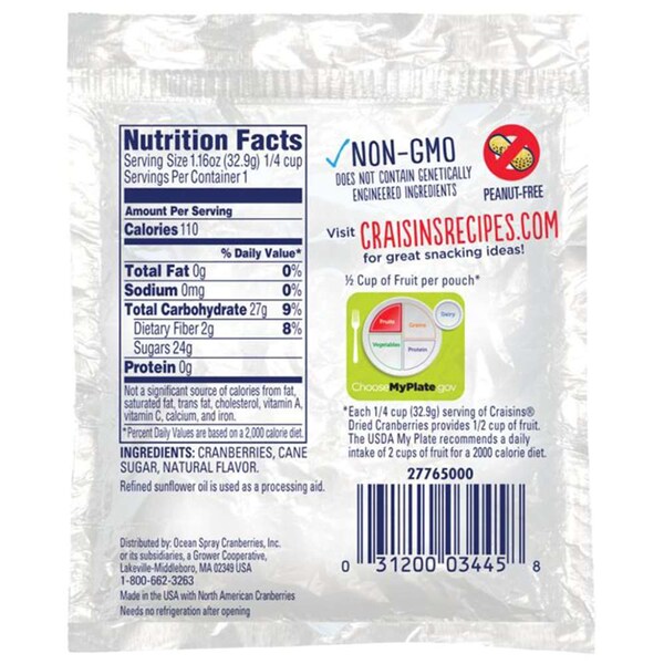Craisins Fresa Craisins 1.16 oz., PK200 - 23445
