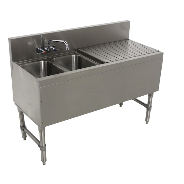 Advance Tabco Prestige Underbar Sink Unit 2-compartment 36 in.W x 20 in.D x 36 in.H - PRB-19-32L