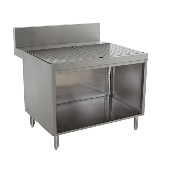 Advance Tabco Prestige Underbar Drainboard Cabinet open front 48 in.W x 30 in.D x 36 in.H - PRSCO-24-48