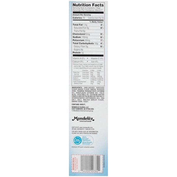 Nabisco Premium Saltine Crackers 4 oz., Caja de 12 - 00382