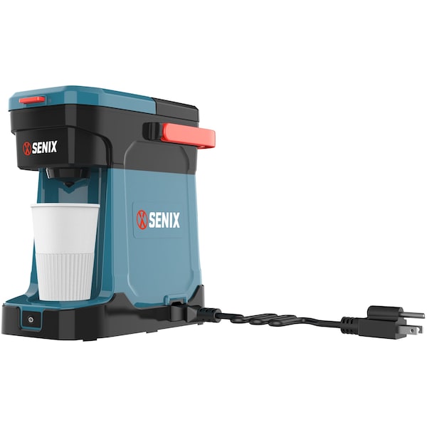 Senix 20 Volt Max Coffee Maker K-cup-DC/AC Hybrid, 5.0Ah Battery & 2A Charger Included - CMX2-M4