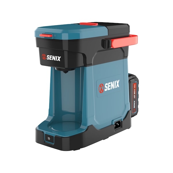 Senix 20 Volt Max Coffee Maker K-cup-DC/AC Hybrid, 5.0Ah Battery & 2A Charger Included - CMX2-M4