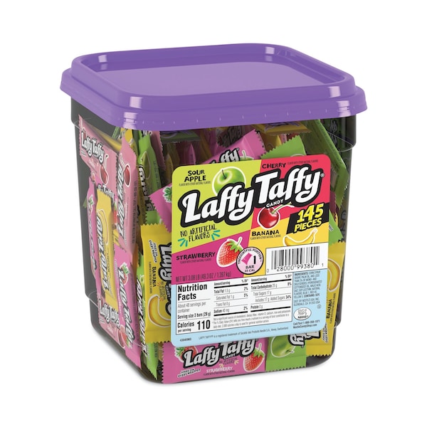 Nestlé Laffy Taffy, Sabores Variados, Tarro de 308 lb, 145 piezas envueltas - 788749