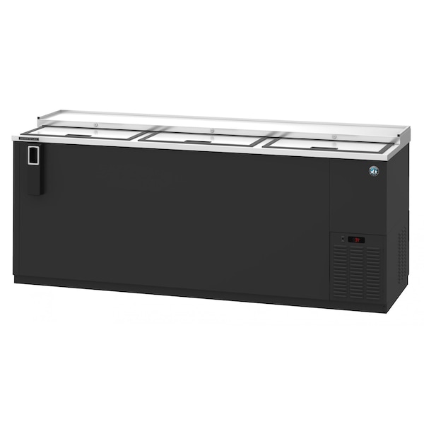 Hoshizaki America Refrigerator, Three Section, Black Vinyl Back Bar Bottle Cooler, Slide Top Doors,  - CC80