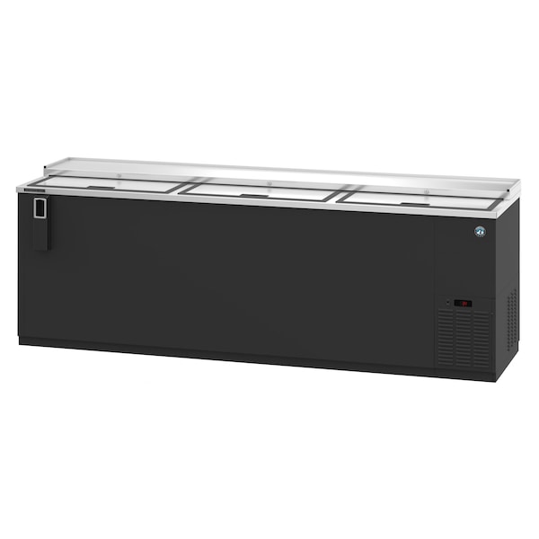 Hoshizaki America Refrigerator, Three Section, Black Vinyl Back Bar Bottle Cooler, Slide Top Doors,  - CC95