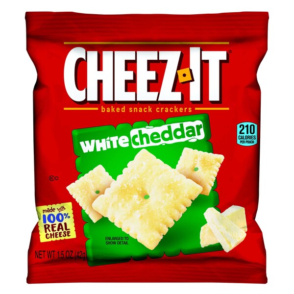 Galletas Cheez-It Profit Paks de Cherddar Blanco de 1.5 oz, paquete de 60 - 2410012660