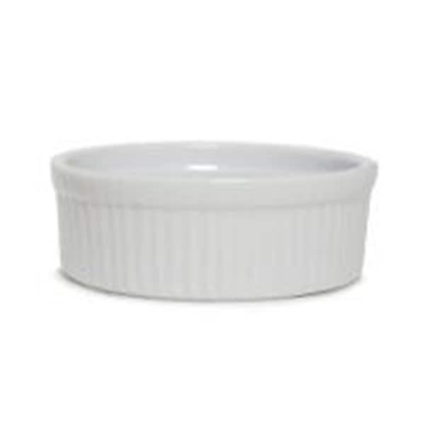 Tuxton China 3.38 in. Ramekin Fluted 5 oz. - Porcelain White - 4 Dozen - BPX-0502