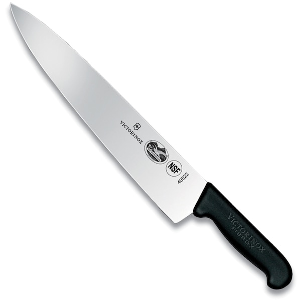 Swiss Army Brands Victorinox 40522 Kitchen Fibrox Pro Black Chef'S - Straight, 12In Blade, 20.25In Width At Handle - VIC-5.2003.31