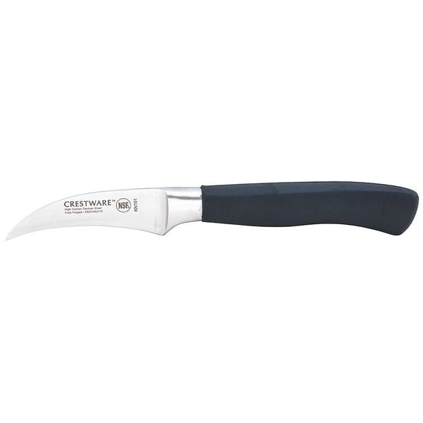 Crestware Peeling Knife, Straight, 2-1/2 in. L, Black - KN101