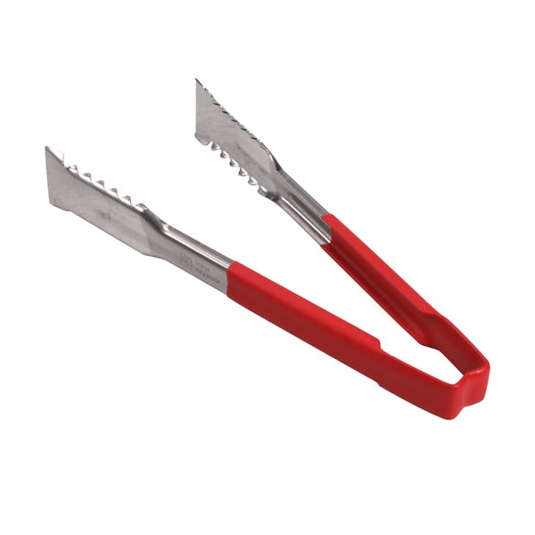 Vollrath Tongs, Versagrip , 9.5", Red Hdl - 4790940