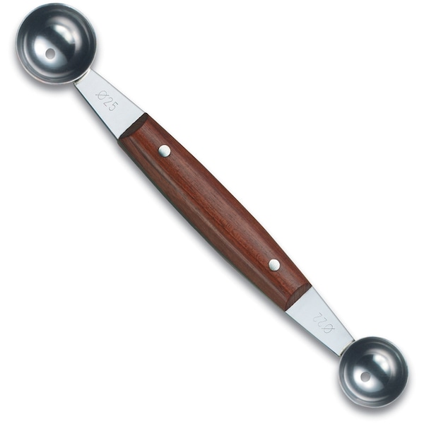 Swiss Army Brands 2023 Victorinox Kitchen Melon Baller, Double, Wood Handle Specialty Knives & Tools - VIC-7.6160