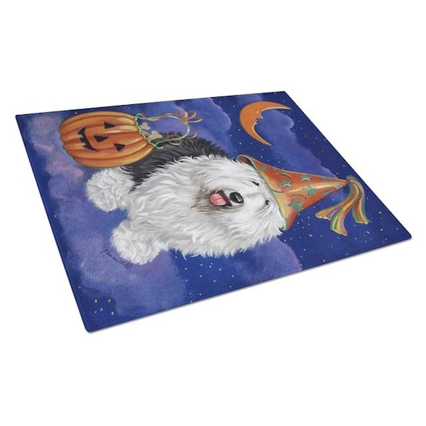 Carolines Treasures Carolines Treasures PPP3118LCB Old English Sheepdog Halloween Glass Cutting Board - Large - PPP3118LCB