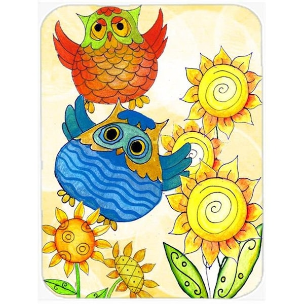Carolines Treasures Carolines Treasures PJC1033LCB Celebrate Owl Glass Cutting Board; Large - PJC1033LCB