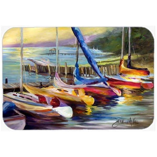 Carolines Treasures Carolines Treasures JMK1036LCB Sailboats At Sunset Glass Cutting Board; Large - JMK1036LCB