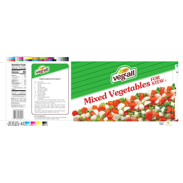 Veg-All Verduras para estofado 104 oz., paquete de 6 - F003710006001