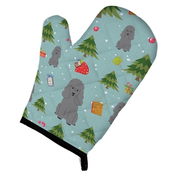 Carolines Treasures Christmas Poodle Silver Oven Mitt - BB4728OVMT
