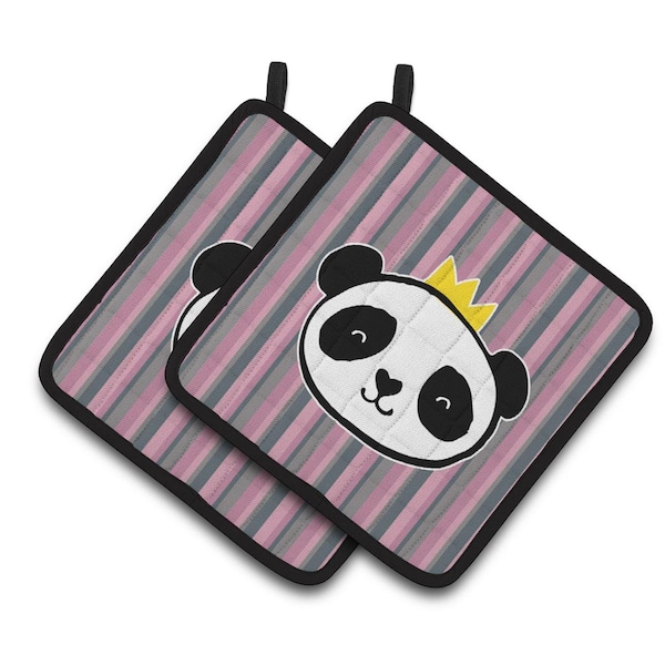 Carolines Treasures Panda Bear Queen Pair of Pot Holders - BB7037PTHD