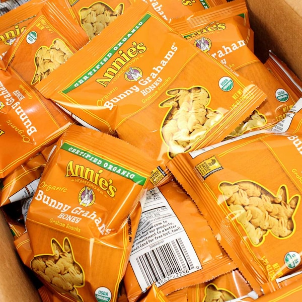 Galletas de Miel Orgánica Annie's Annie's Honey Bunny Graham de 1.25 oz, Paquete de 100 - 13562-00236