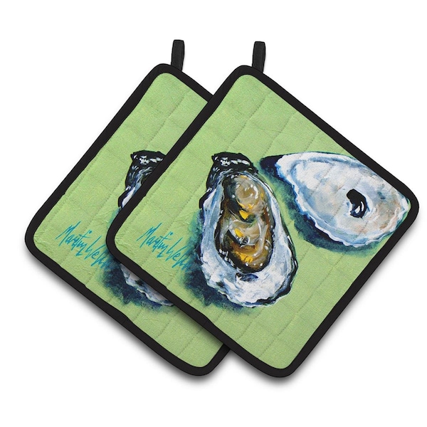 Carolines Treasures Two Shells Oyster Pair of Pot Holders - MW1361PTHD