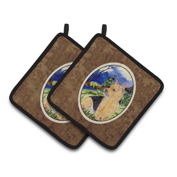 Carolines Treasures Norwich Terrier Pair of Pot Holders, 7.5 x 3 x 7.5 in. - SS8984PTHD