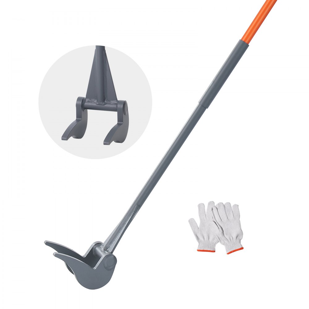 VEVOR Pallet Buster, 50'' Carbon Steel Handle Pallet Breaker, 2000 lbs Weight Capacity, Heavy Duty Deck Board Removal Tool, Deck Wrecker with Non-Slip Grip for Efficient and Effortless Board Removal - QGWW45INCH4IACX9EV0