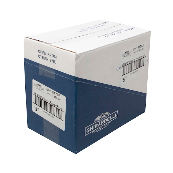 Polvo de cacao sin azúcar Ghirardelli 8 oz. Bolsa, PK6 - 61703