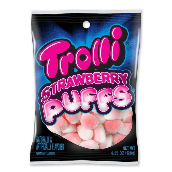 Trolli Fresas esponjosas 4.25 oz. Bolsa, Paquete de 12 - 1256