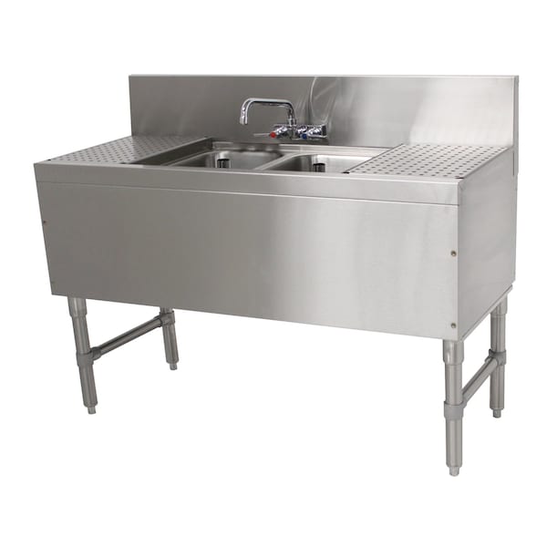 Advance Tabco Prestige Underbar Sink Unit 4-compartment 84 in.W x 20 in.D x 36 in.H - PRB-19-74C