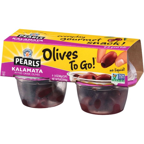 Perlas de aceitunas sin hueso Kalamata de 5.6 oz., PK6 - 8061315