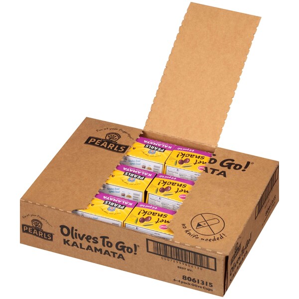 Perlas de aceitunas sin hueso Kalamata de 5.6 oz., PK6 - 8061315
