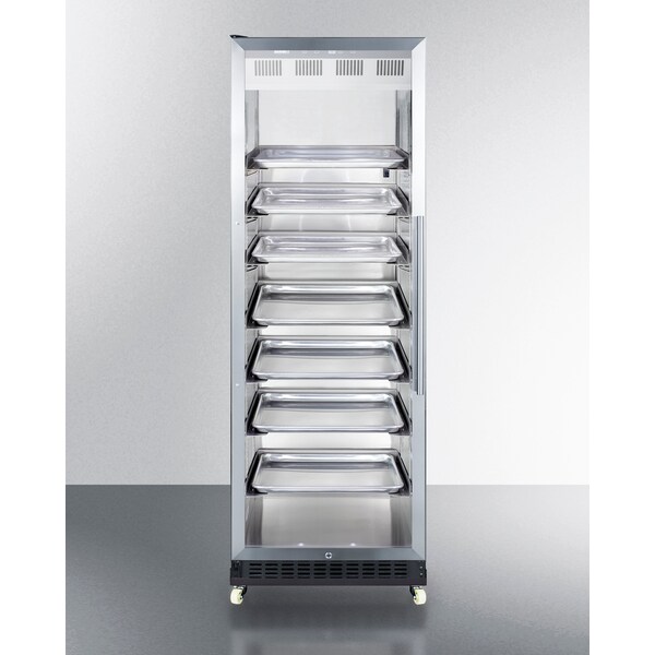 Summit 24" Wide Mini Reach-In Beverage Center with Dolly - SCR1401LHRICSS