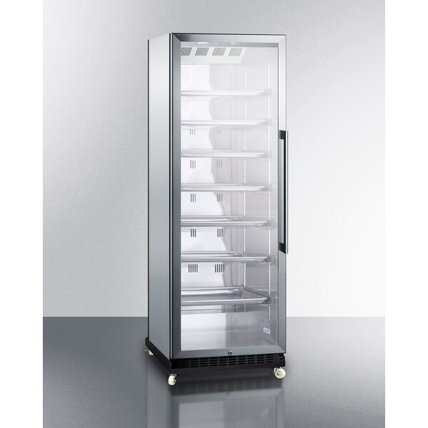 Summit 24" Wide Mini Reach-In Beverage Center with Dolly - SCR1401LHRICSS
