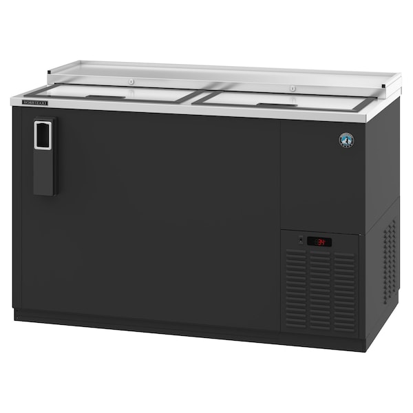 Hoshizaki America Refrigerator, Two Section, Black Vinyl Back Bar Bottle Cooler, Slide Top Doors,  - CC50
