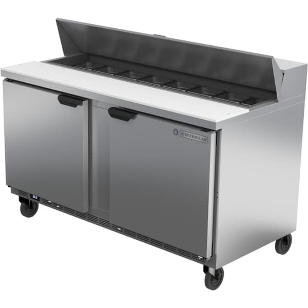 Beverage-Air Refrigerated Sandwich Prep Table, 2 Door, 16.02 cu. Ft, 115 Volt - SPE60HC-16