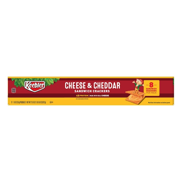 Galletas Sandwich con Queso y Cheddar Keebler Keebler de 1.8 oz. paquete, PK144 - 3010021146