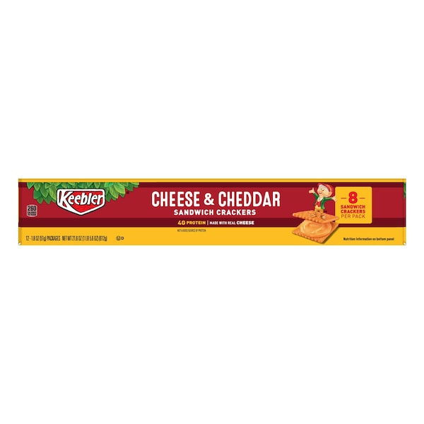 Galletas Sandwich con Queso y Cheddar Keebler Keebler de 1.8 oz. paquete, PK144 - 3010021146
