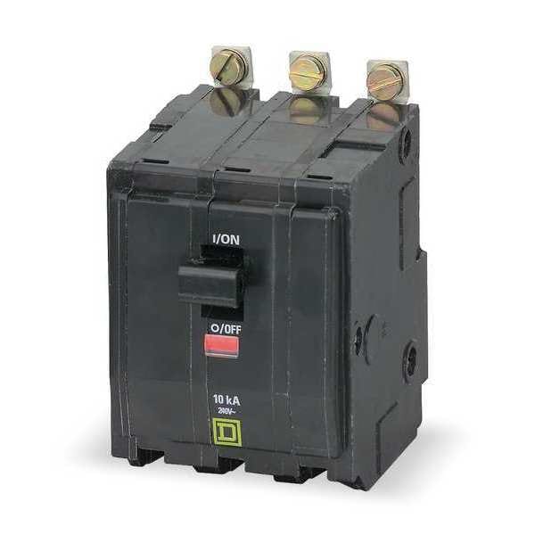 Square D Miniature Circuit Breaker, QOB Series, 60A, 3 Pole, 240V AC, 10kA at 240V AC - QOB300