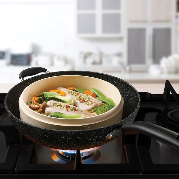 The Rock By Starfrit THE ROCK by Starfrit 12.5-Inch Nonstick Wok with Helping Handle - 031009-004-0000
